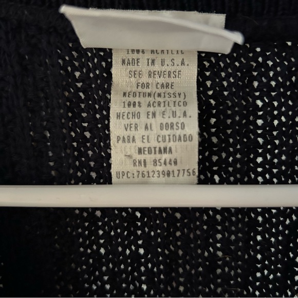 NWOT Bobbie Brooks Navy Cardigan Sweater Women’s Medium - Picture 5 of 6